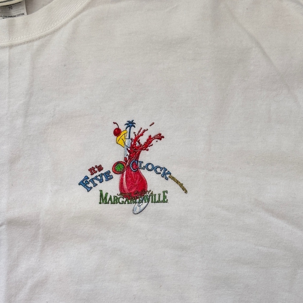 VTG Margaritaville It's Five O’Clock Somewhere Jimmy Buffett T-Shirt XL 2 Sided - Picture 14 of 16
